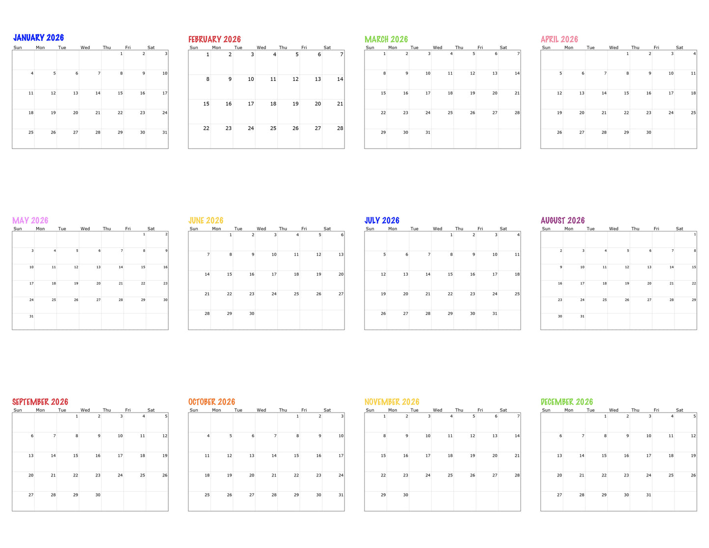 2026 Handprint Calendar- printed and bound