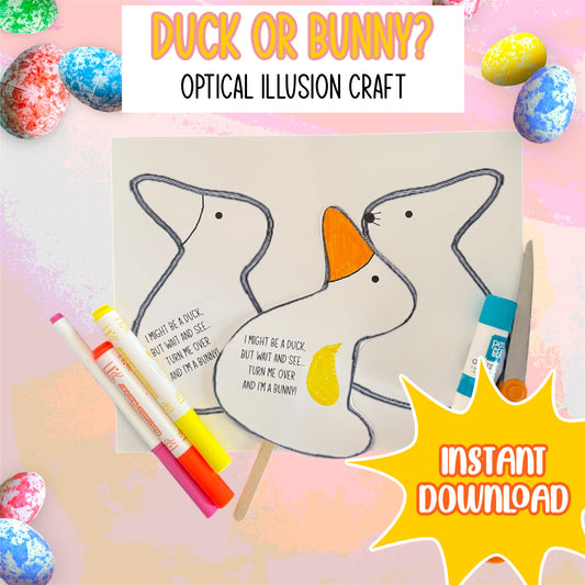 Bunny Duck Spring Craft Printable