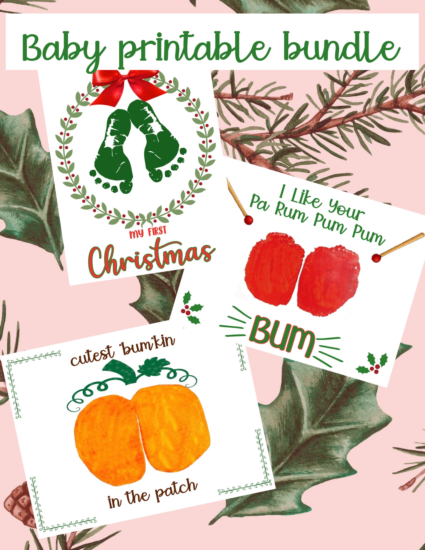 Baby Fall & Christmas bundle - PDF (printable download)