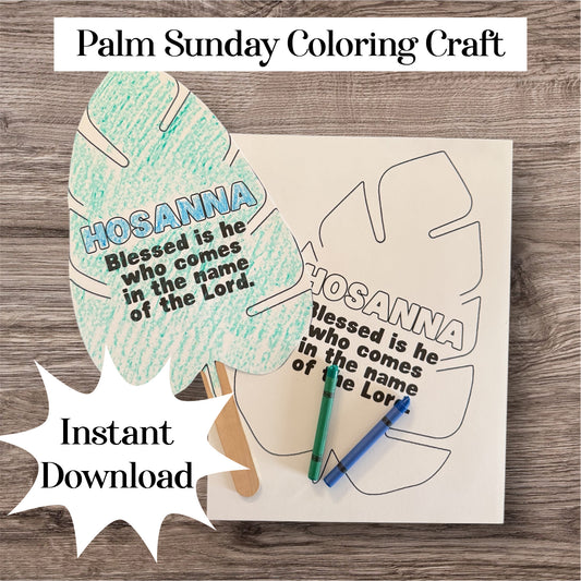 Printable Palm Sunday Coloring Page