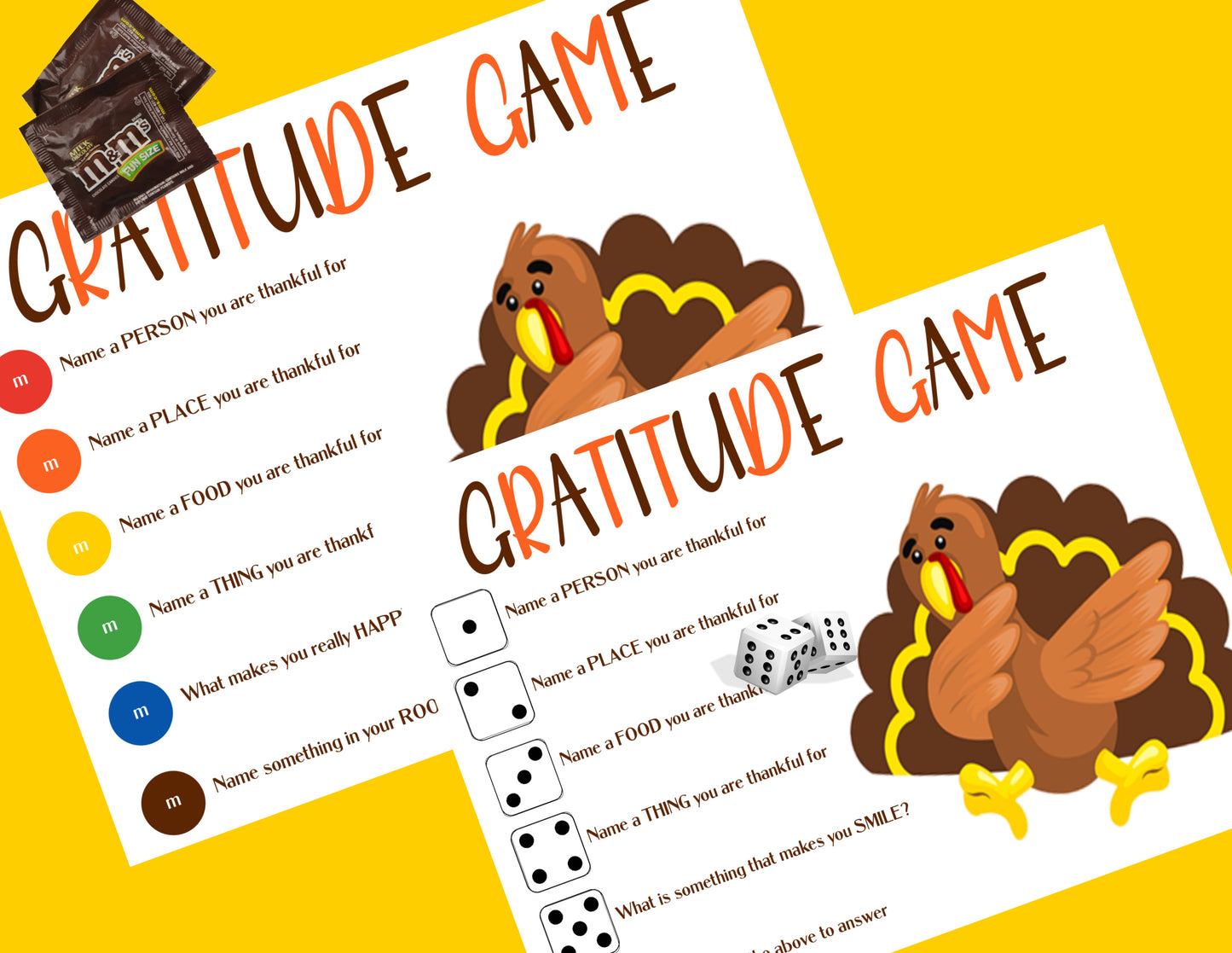 Gratitude Game- PDF (printable download)