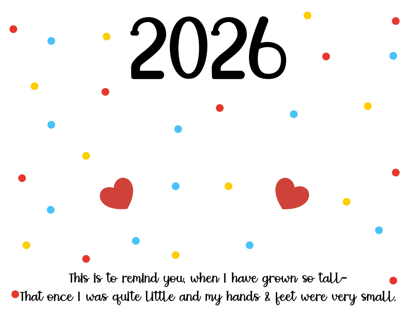 2026 Handprint Calendar- printed and bound