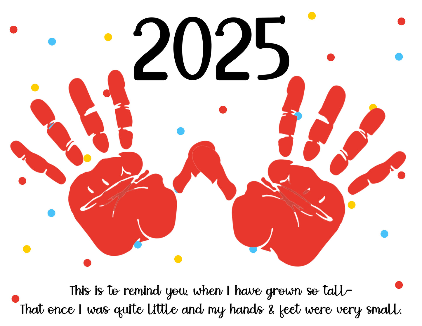 2025 Handprint Calendar- PDF (printable download)