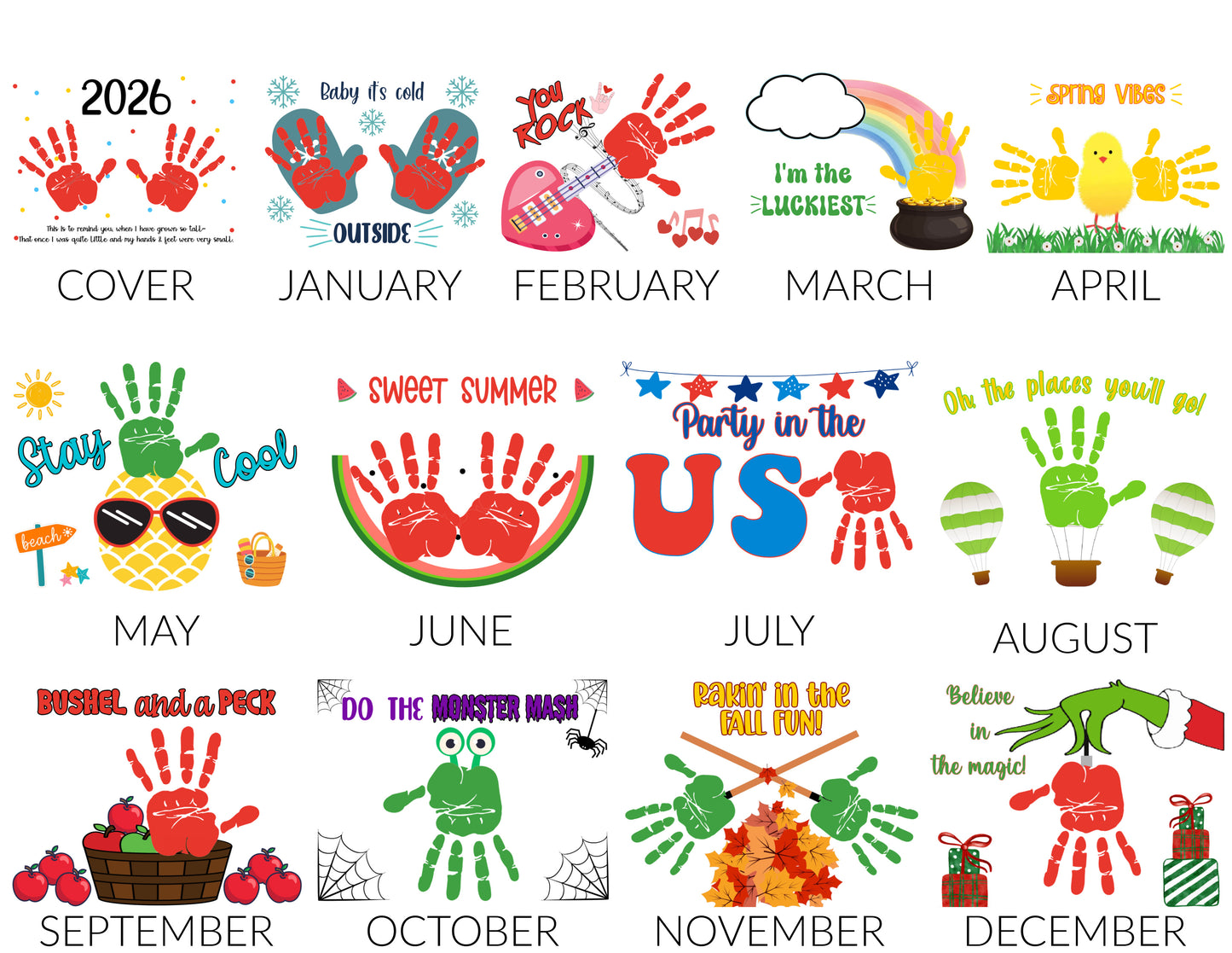 2026 Handprint Calendar- printed and bound