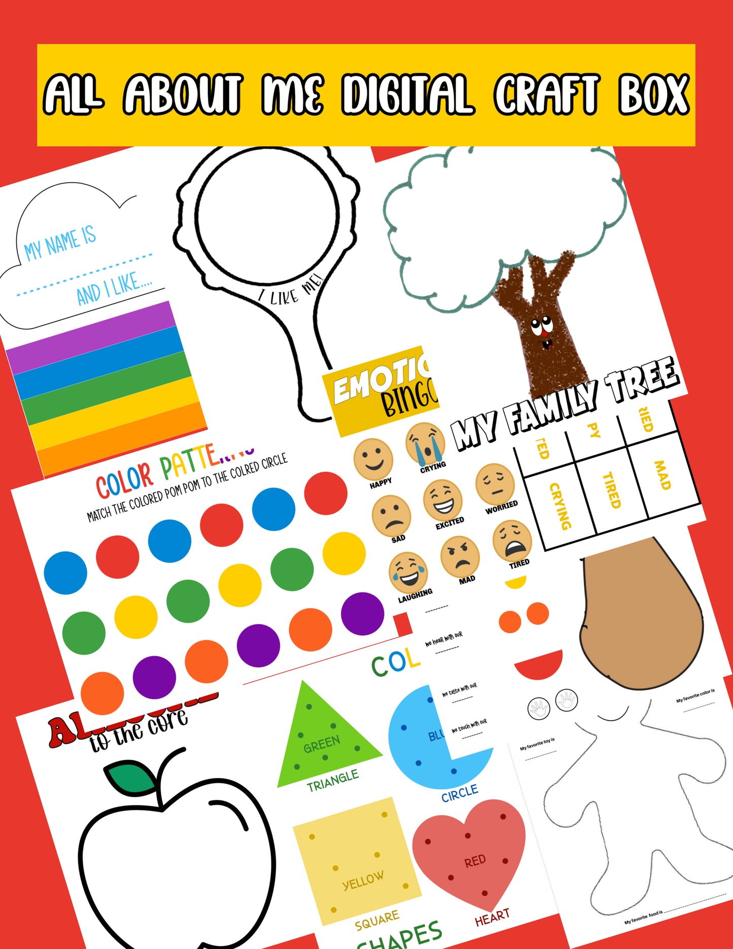 ALL ABOUT ME Crafts Printable Bundle