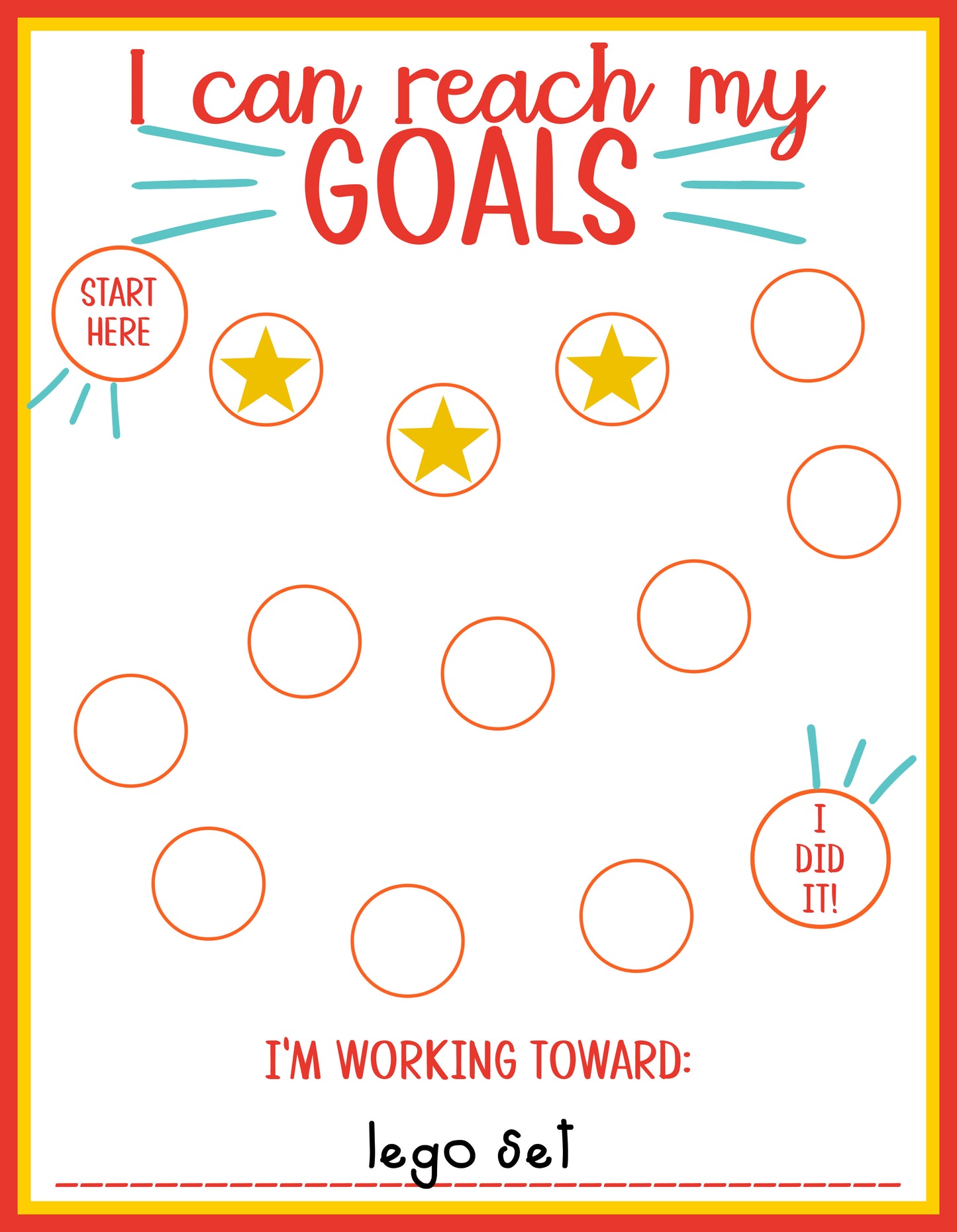 Goal chart for kids