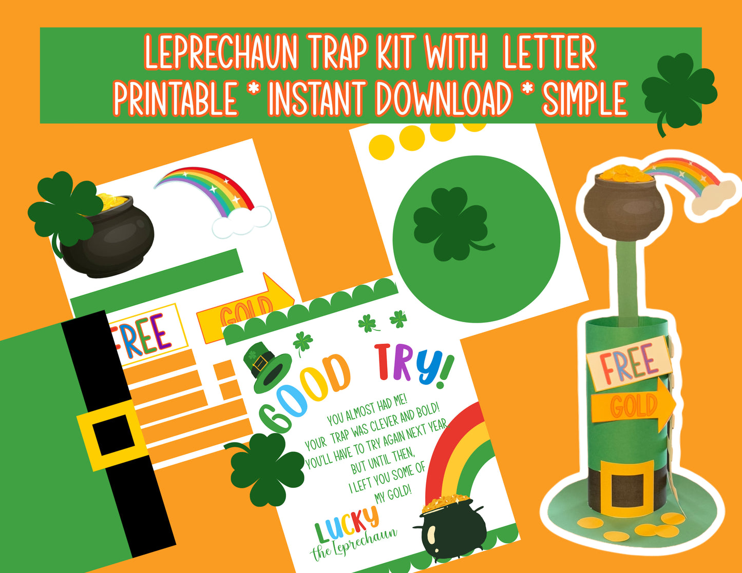 Leprechaun trap kit- Printable Download