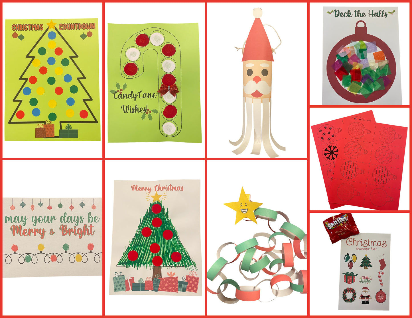 CHRISTMAS Craft Box Printable bundle