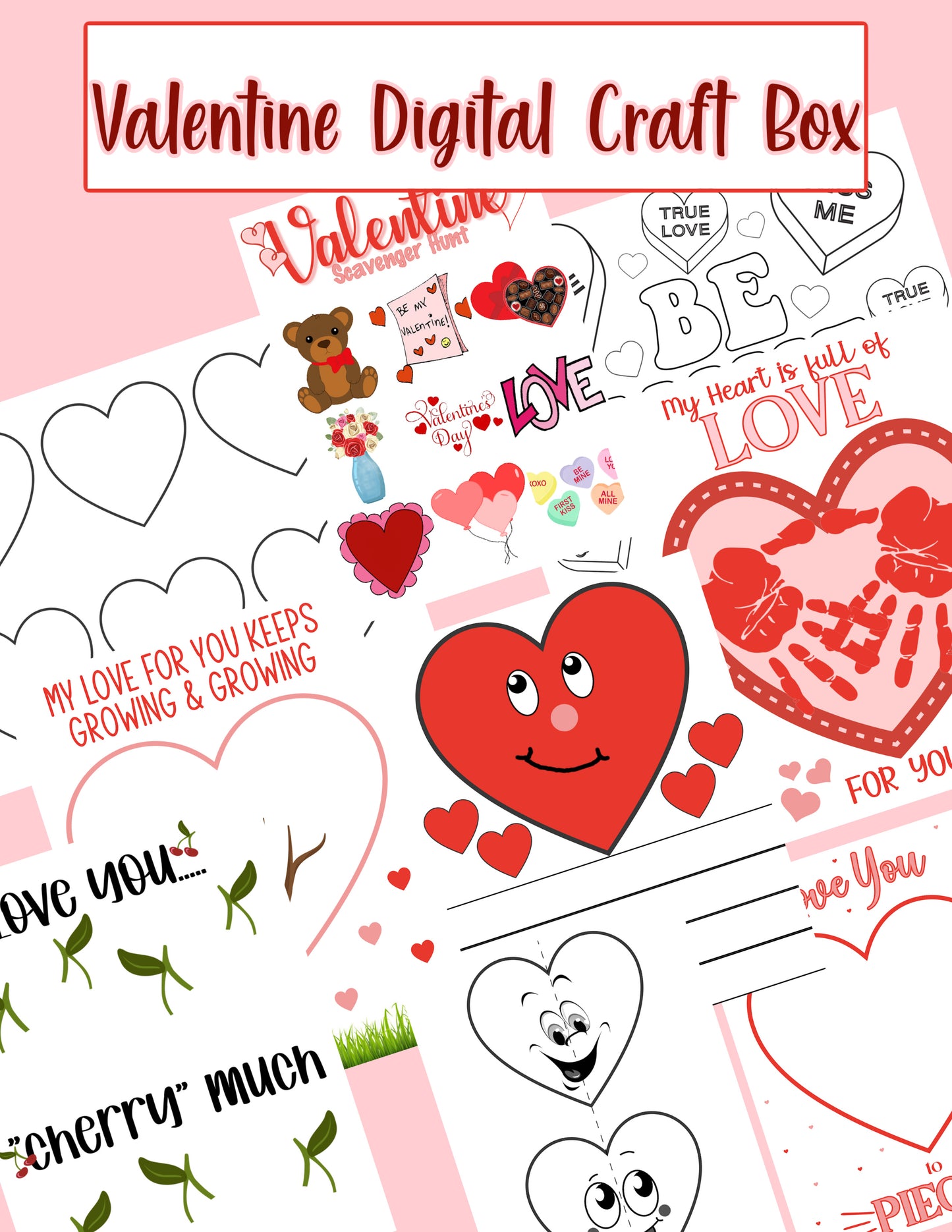 VALENTINE printable craft bundle