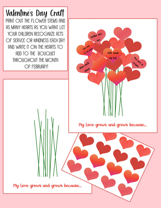 Valentine "Love" Bouquet- PDF printable