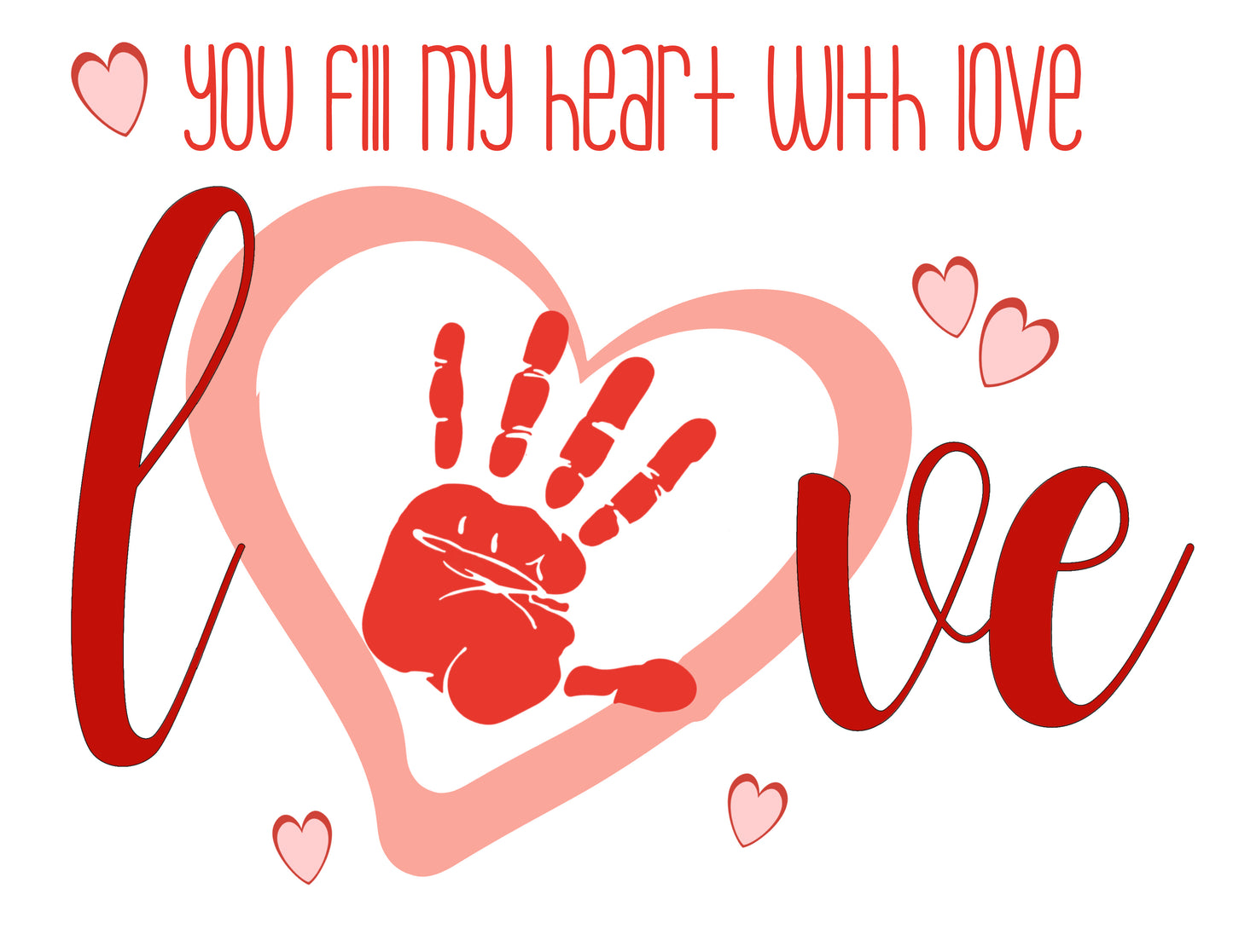 Valentine Handprint/footprint bundle