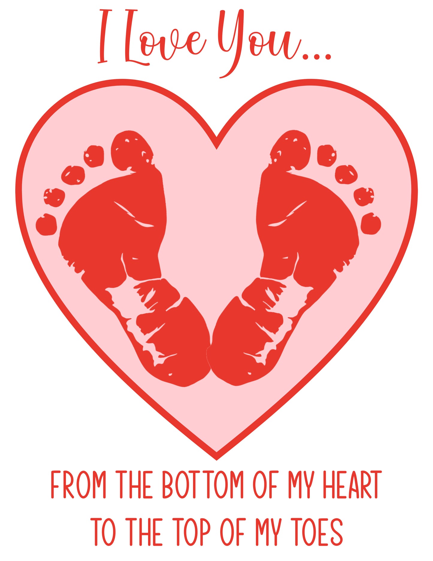 Valentine Handprint/footprint bundle