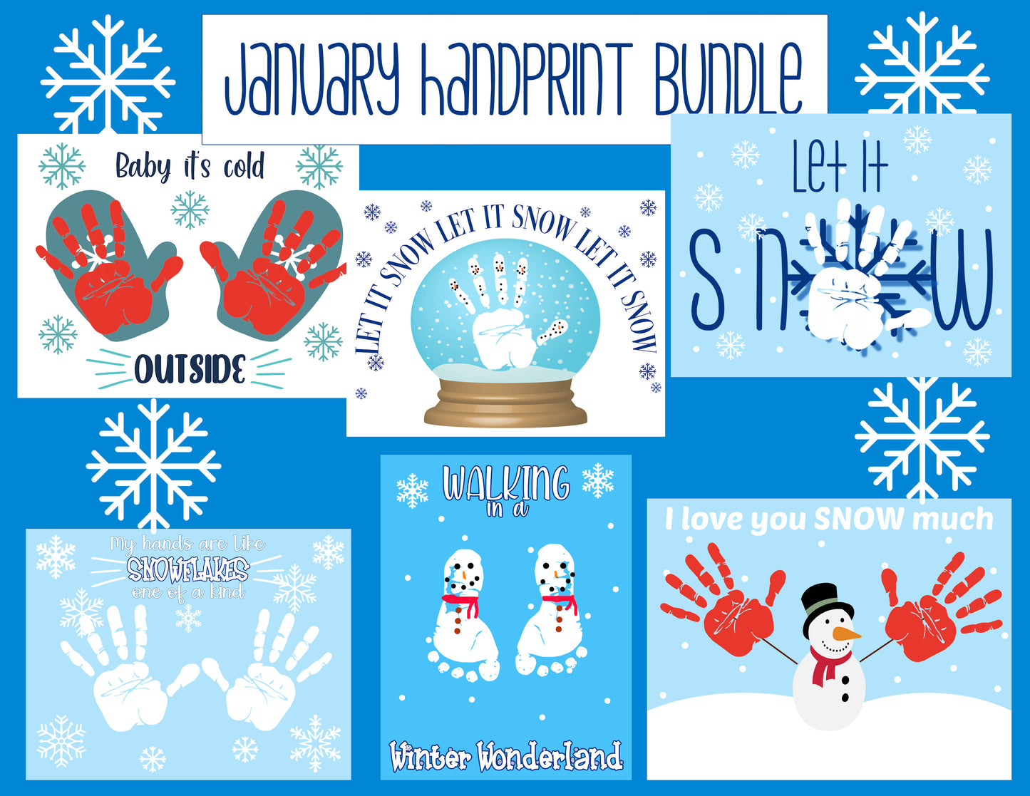 Winter Handprint/Footprint bundle