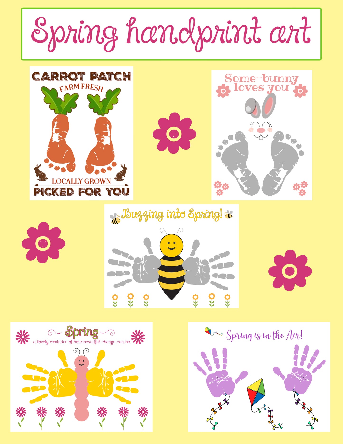 Springtime Handprint/Footprint bundle